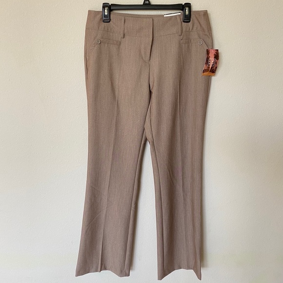 NWT Joe B Semi Flare Tan Trouser Dress Pants - Picture 2 of 4